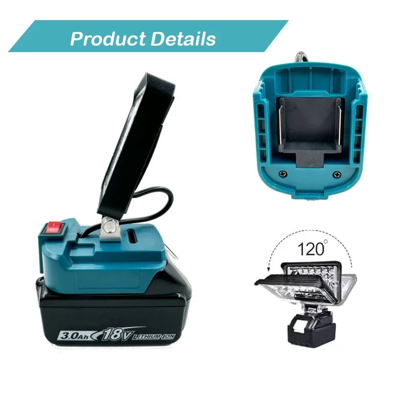 For Makita 14.4V-18V Li-ion Battery Lantern Outdoor Flashlig