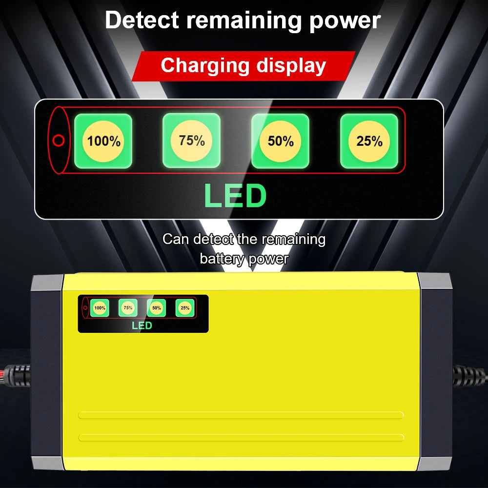 12V 2A Car Battery Charger EU Plug Tester Automatic Smart Di