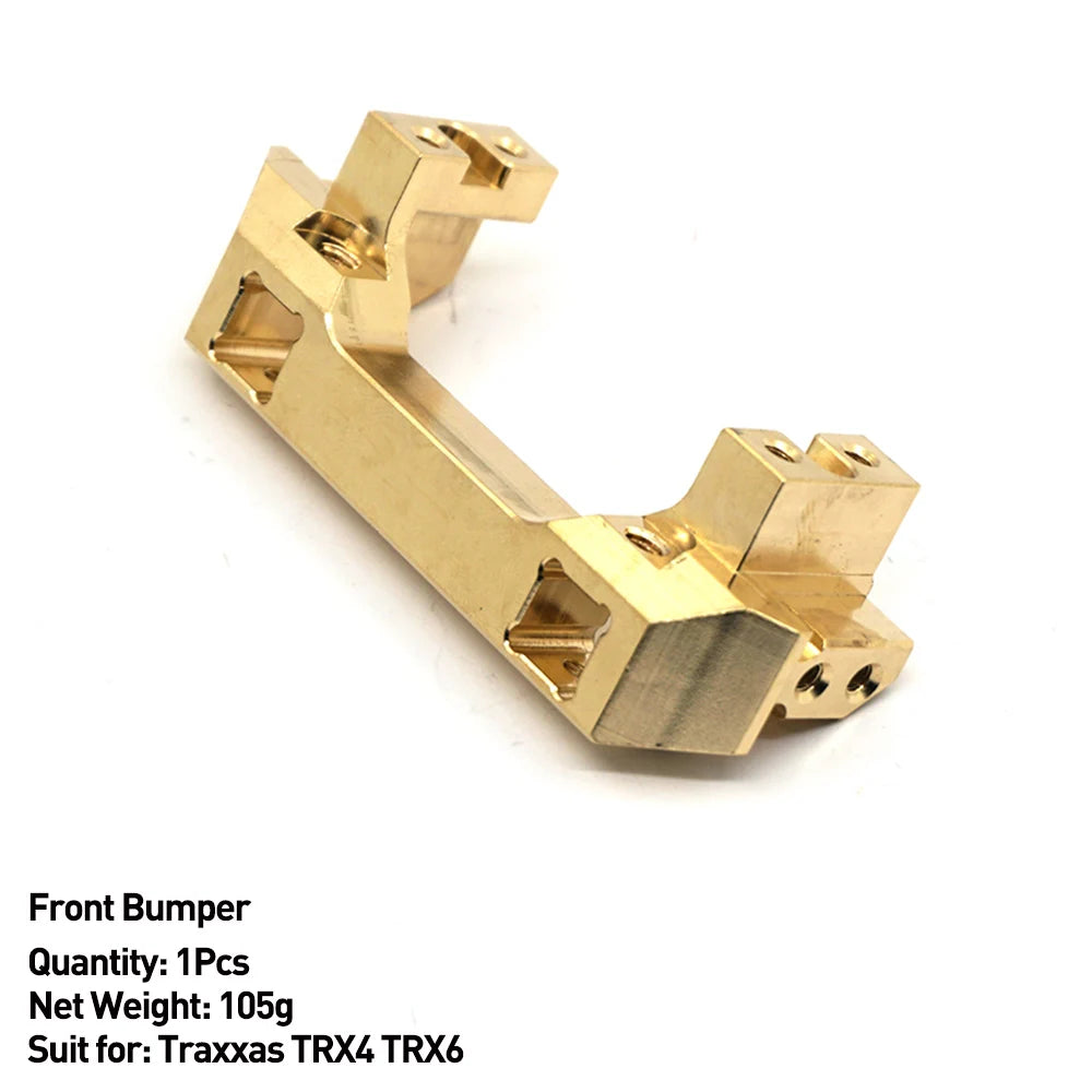 AXSPEED Heavy Brass Counterweight Portal Axle Housing Diff Cover Bumper Mount for 1/10 RC Crawler Car TRX4 TRX6 Parts