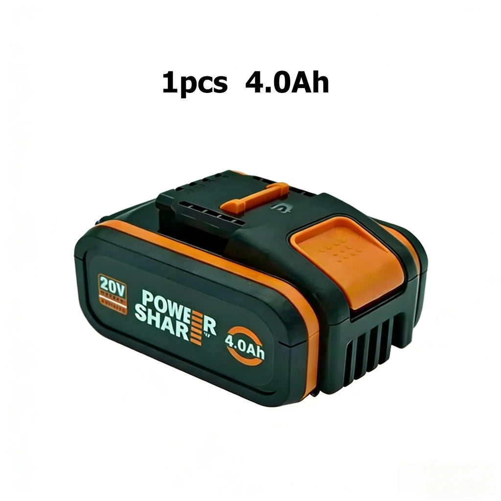 Worx 20V High-Capacity Battery 4.0/6.0/8.0Ah multi-tool shared power shock-resistant for long life