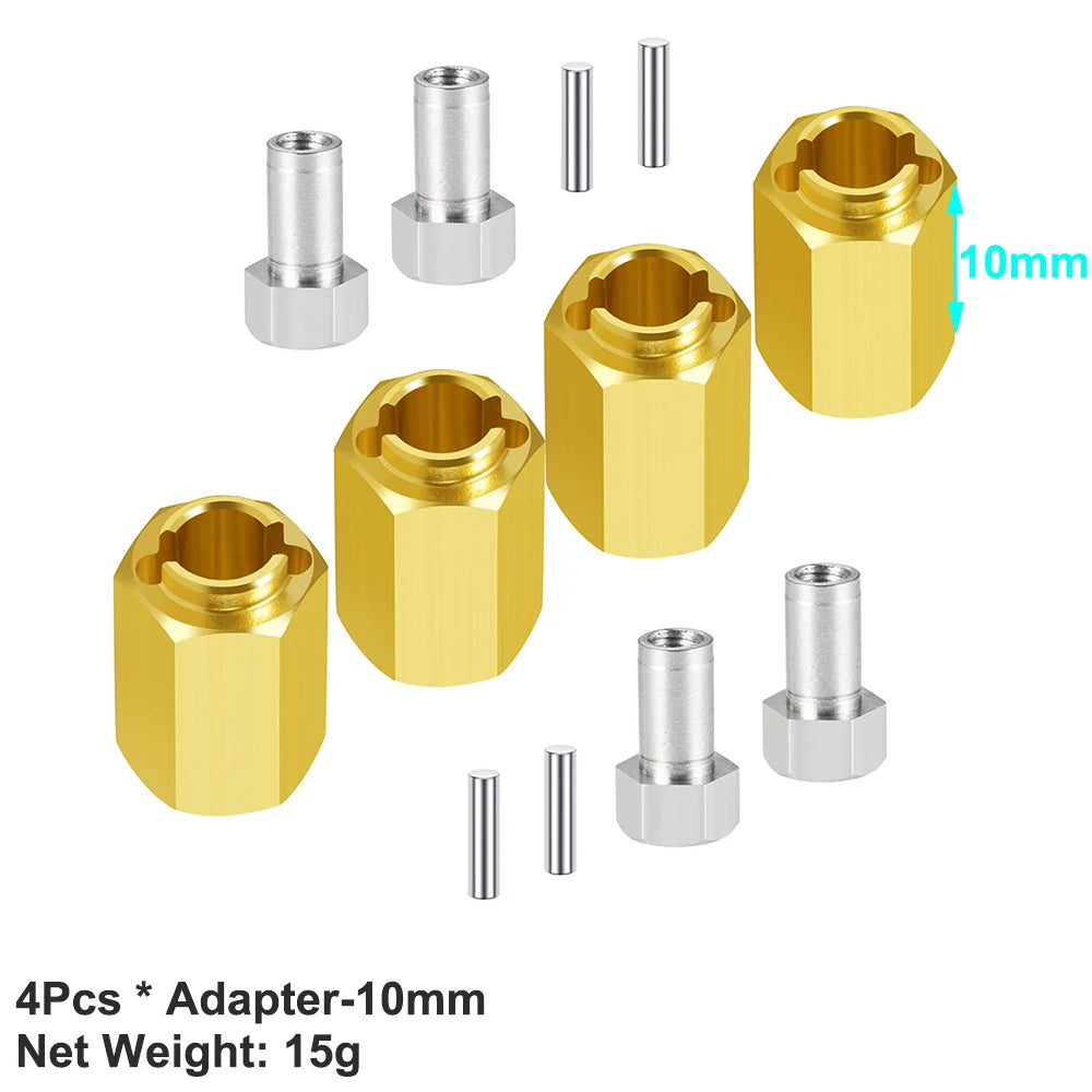 AXSPEED TRX4M Brass Weight Steering Link Blocks Knuckle Diff Cover Caster Blocks Hex Adapter for 1/18 TRX4M Upgrade Parts