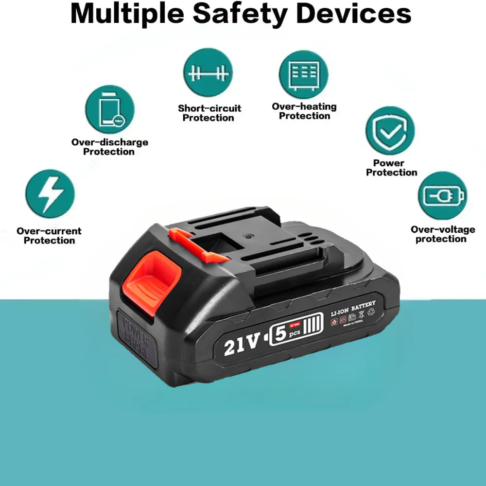 21V Rechargeable Lithium Ion Battery for Makita 18V/21V Cord