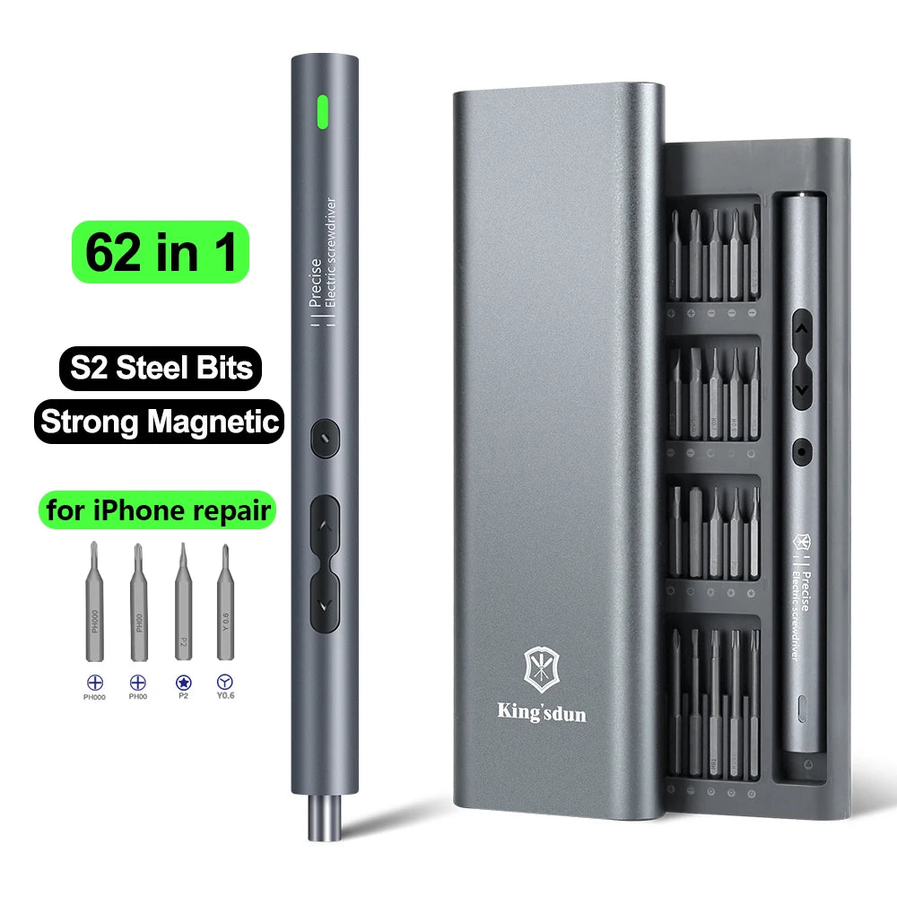 62/6 in 1 Electric Screwdriver Set Precision Handle Portable