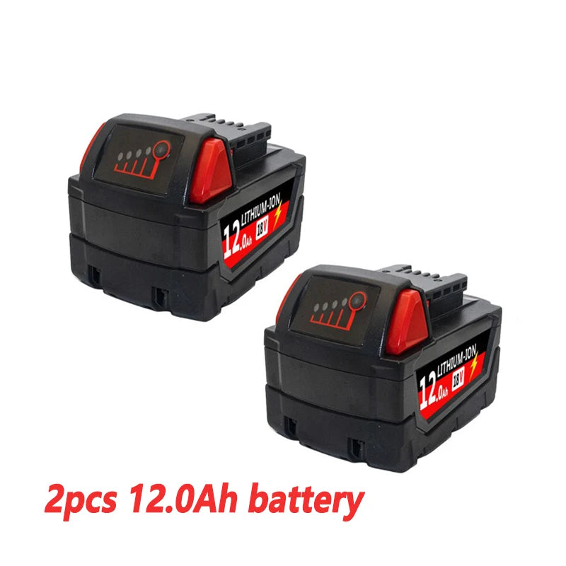For Milwaukee M18 Power Tool Battery Charger BR XC 18V 6000mAh M18B5 48-11-1860 Built-in 18650 Battery12.0Ah