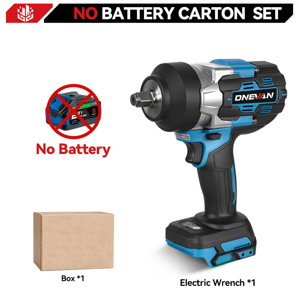 ONEVAN 1/2 Brushless Electric Impact Wrench 2800N.M Torque Removal Screw Nut Screwdriver Home Power Tool For Makita Battery Pin