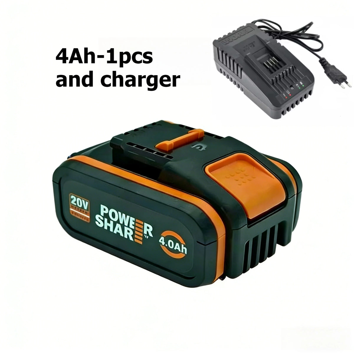 Worx 20V High-Capacity Battery 4.0/6.0/8.0Ah multi-tool shared power shock-resistant for long life