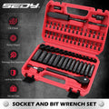 SEDY 64-Piece 1/4 Drive Impact Socket Wrench Driver-Bits Set