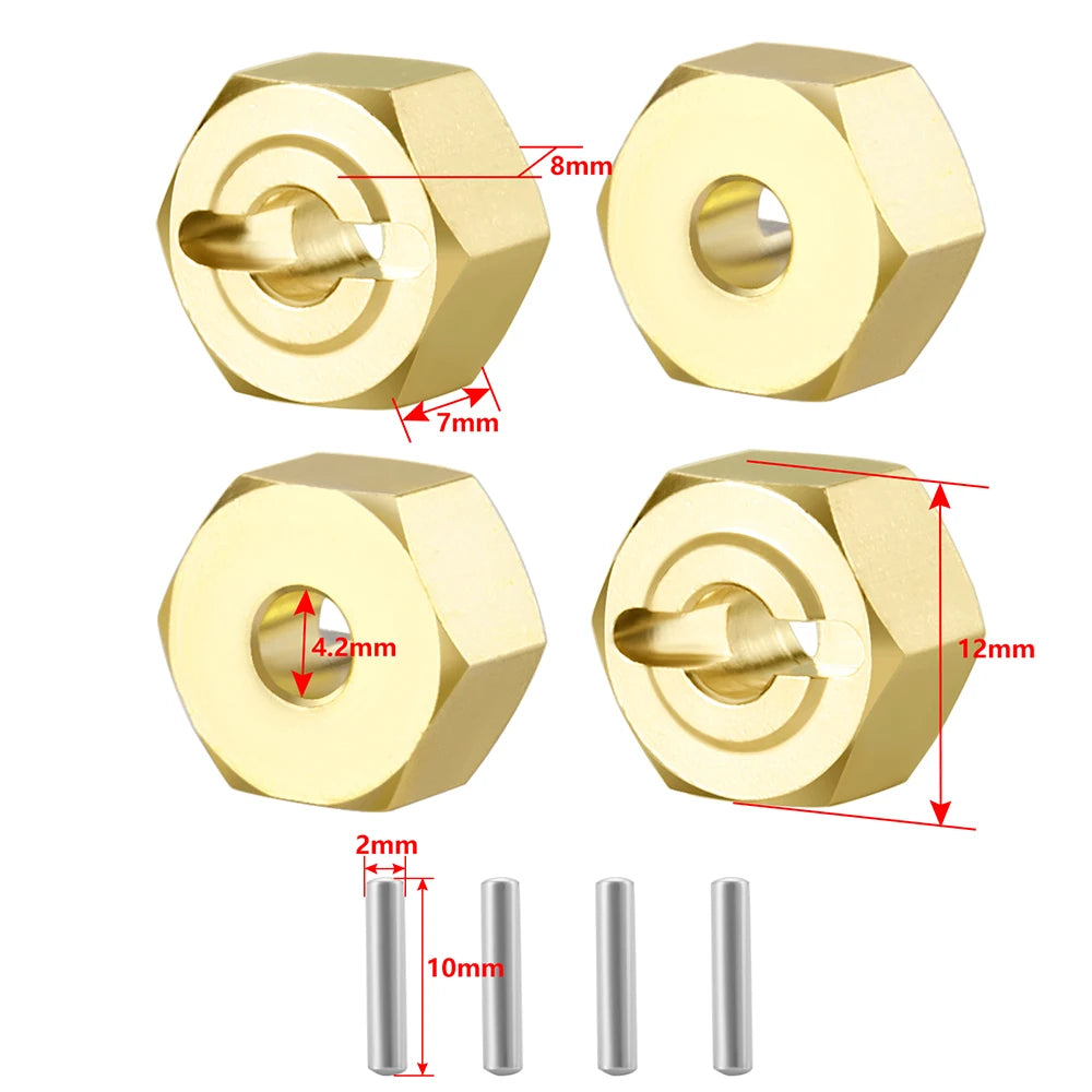 YEAHRUN Brass Outer Portal Covers Counterweight Wheel Hex Ad