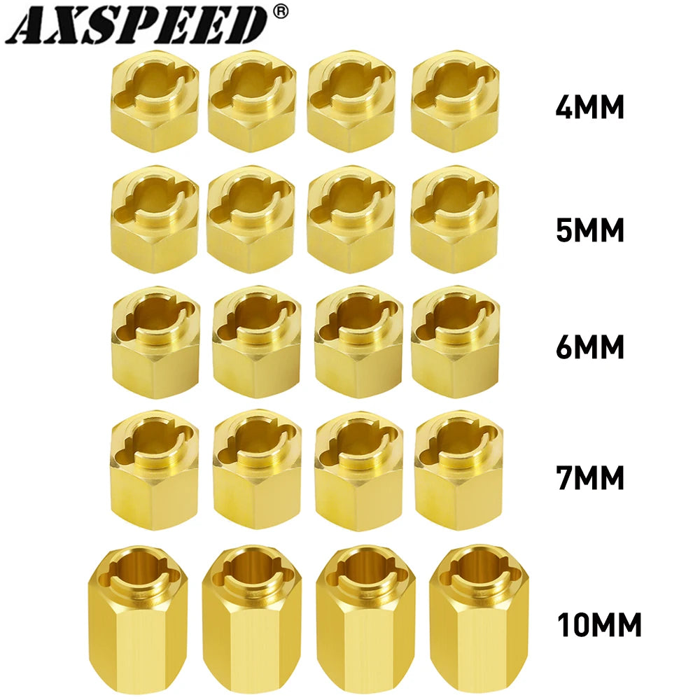 AXSPEED Brass Wheel Hex Hub Extenders Adapter 4/5/6/7/10mm f