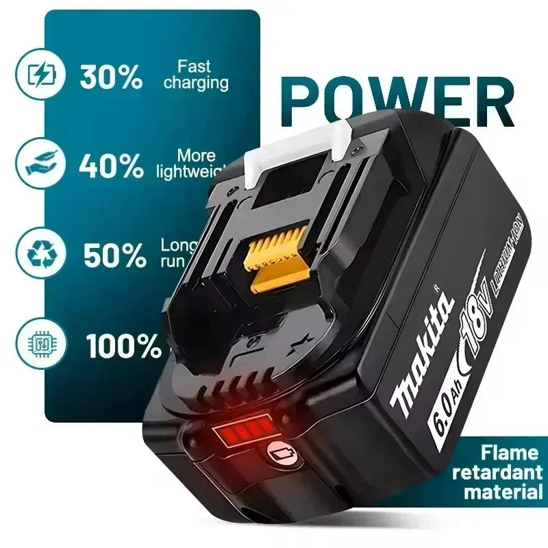 Makita BL1860 18V LXT 6.0Ah Lithium-Ion Battery BL1860B with