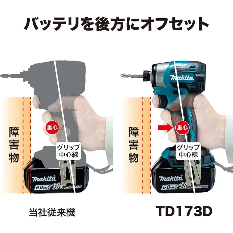 Makita DTD173 Bule 18v Brushless Lithium-ion Impact Driver P