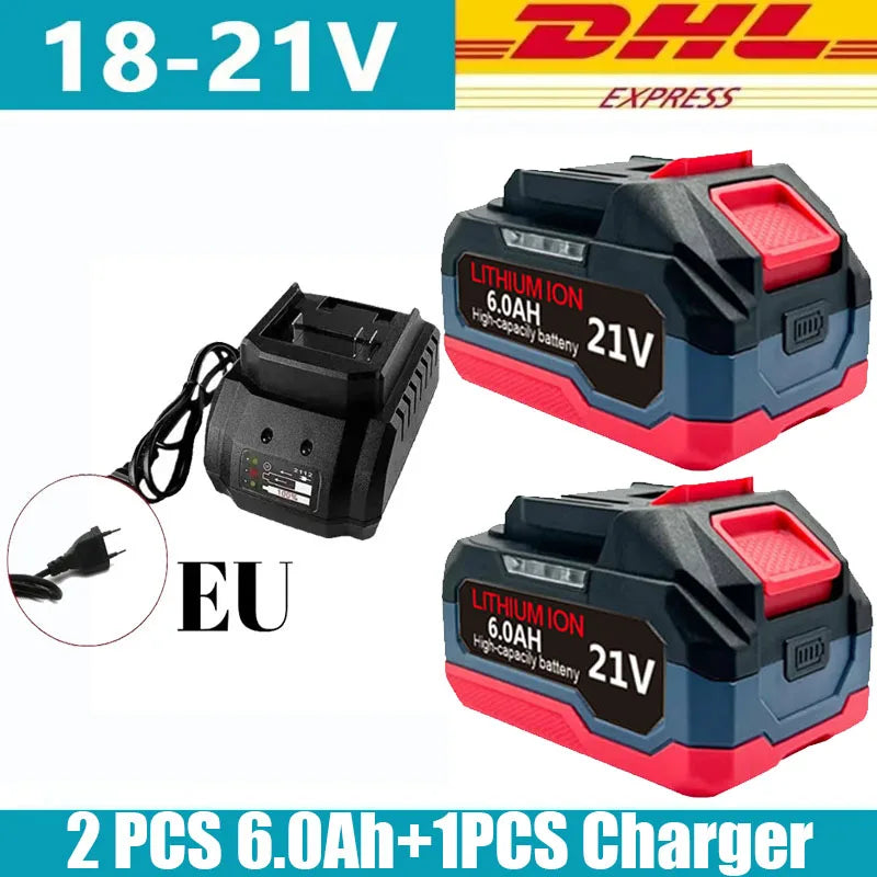 21V 6.0Ah 12.0Ah For Makita 18V Battery Power Tools Li-ion Replacement LXT BL1850 BL1860 DDF487 for 18V Screwdriver with BMS
