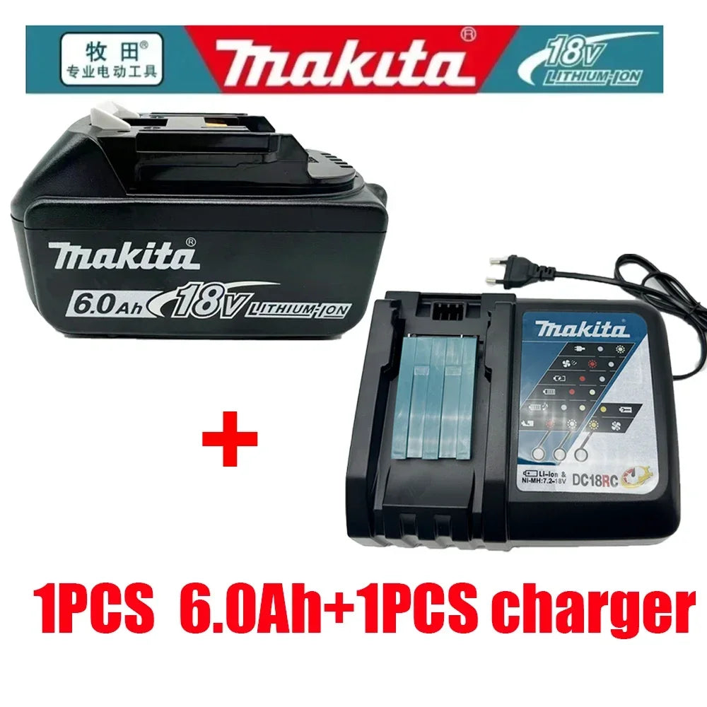 2026 Makita 18vBattery With Charger Rechargeable Lithium Ion for DDF487 BL1880 BL1860B LXT400 Power Tool Makita 18 v Battery