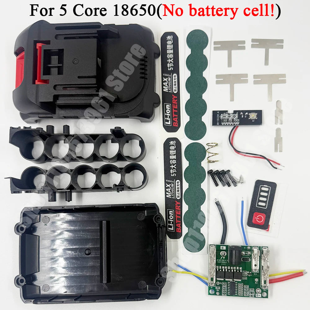 5Core 10Core 15Core 18650 Li-ion Battery Case Box PCB BMS Pr