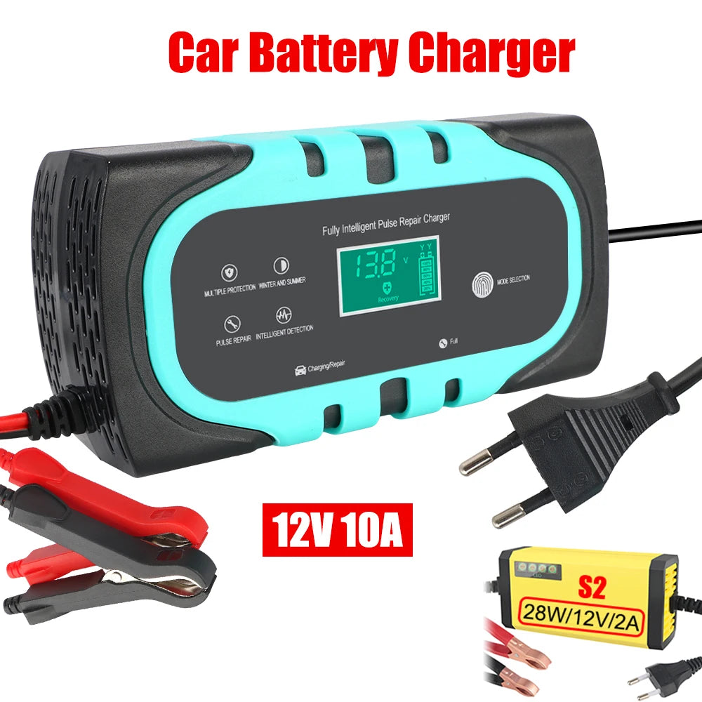 140W 10A 12V Car Battery Chargers EU Plug Adapter 100V-240V 