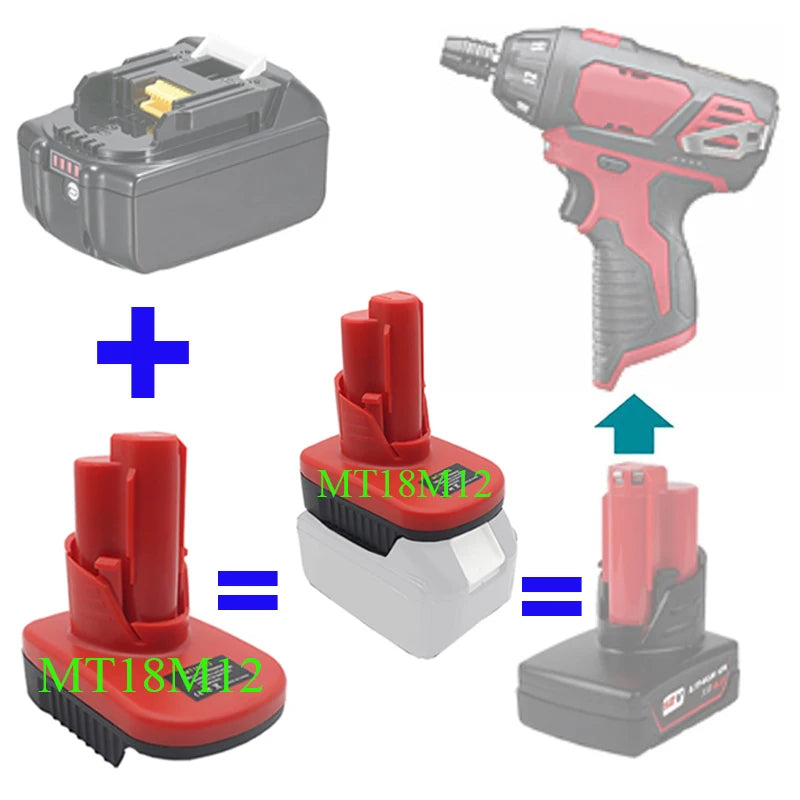 MT18M12 DM20M12 Adapter Converter For Makita For Dewalt 18V 
