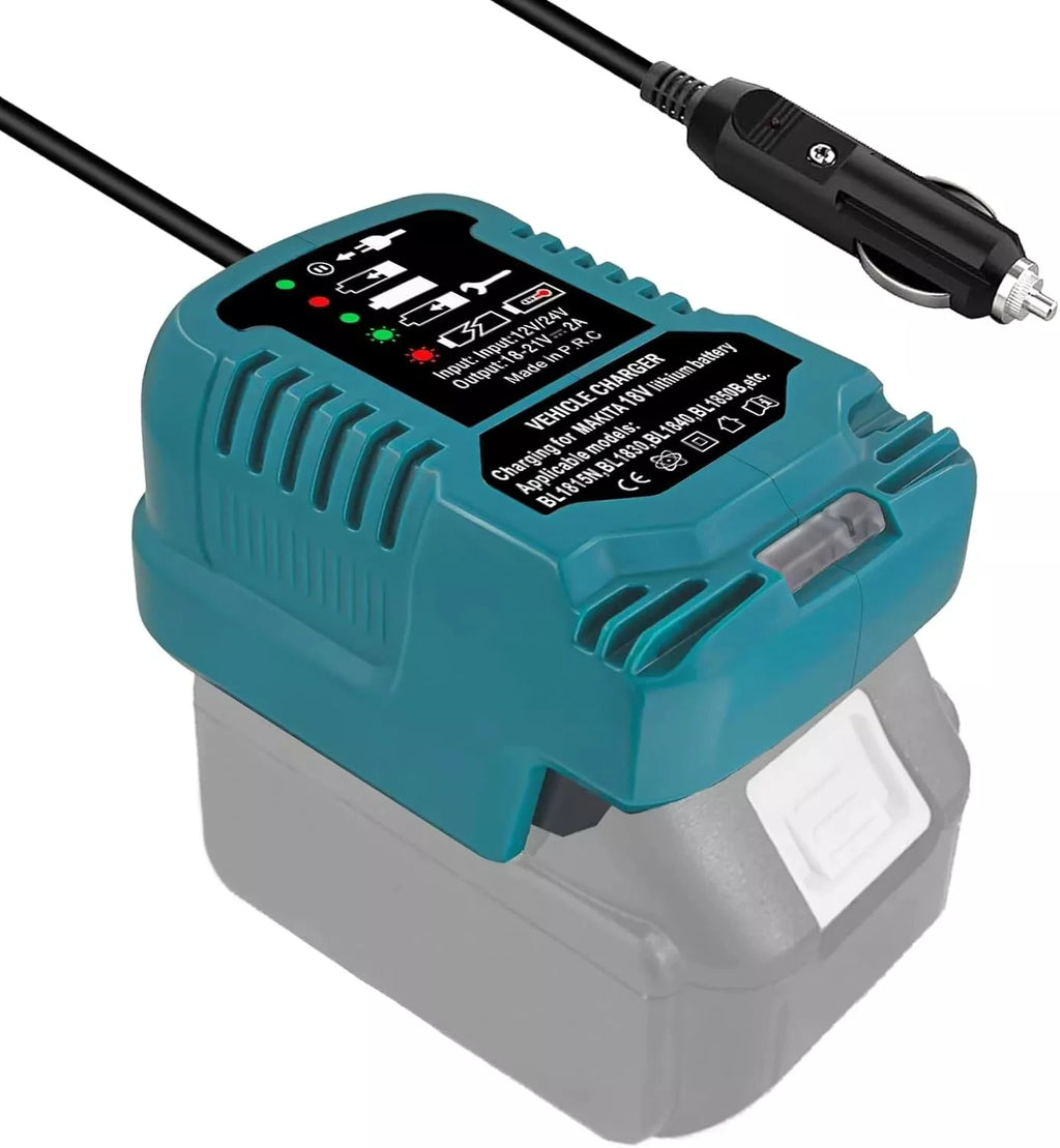 Mini Car Charger For Makita For Milwaukee For Dewalt 18V Lit