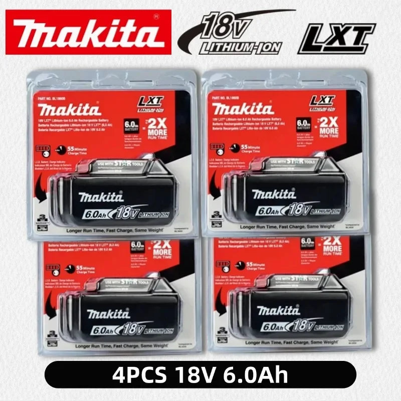 100% Genuine 6AH Makita BL1860 18V Battery Power Tools Li-ion Replacement LXT BL1850 BL1840 for 18V Screwdriver with BMS 18V