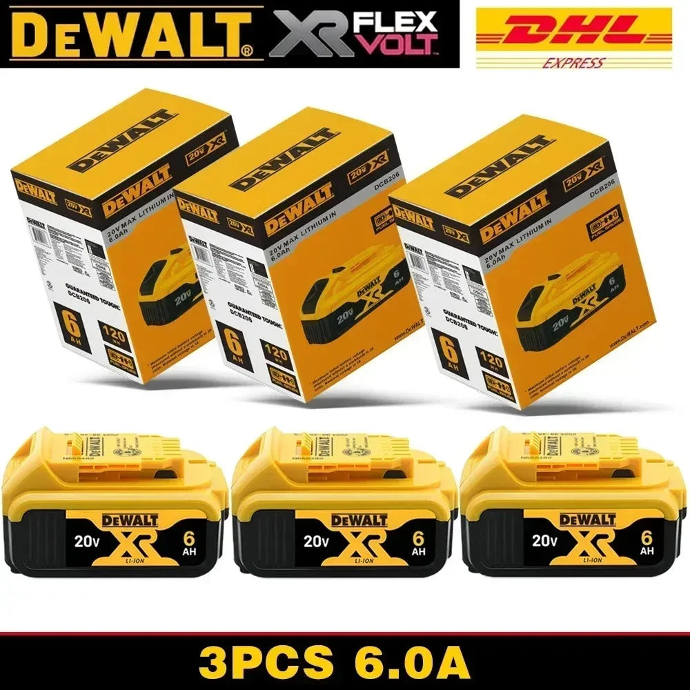 100% Authentic Dewalt 18V/20V 6000Ah Battery Li-lon Power Tool Replacement Battery DCD805 DCB202 DCB205 DCB206 DCB209 Big Sale