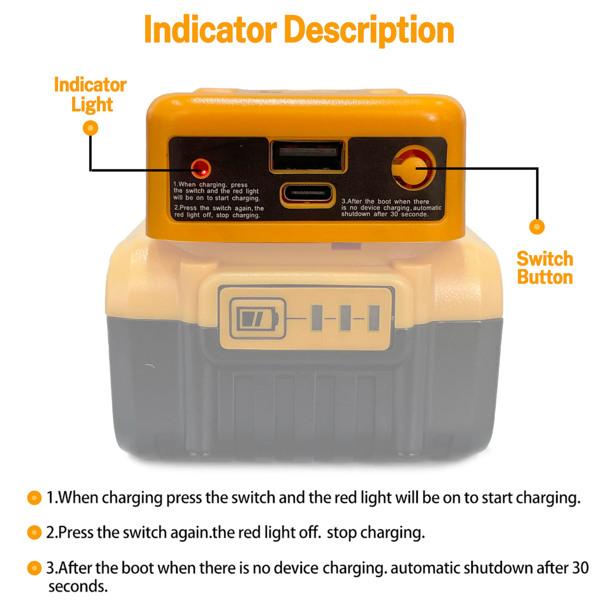 Power Tool Accessories Adapter For Dewalt 18V 20V Li-ion Bat