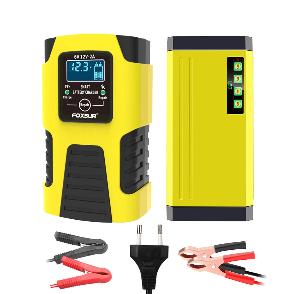 12V 2A Car Battery Charger EU Plug Tester Automatic Smart Di