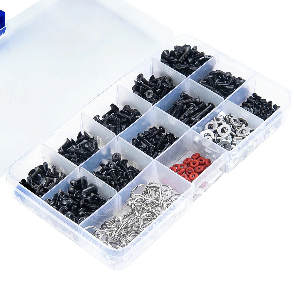 AXSPEED RC Car Repair Tools Screws Box Set for 1/8 1/10 1/18