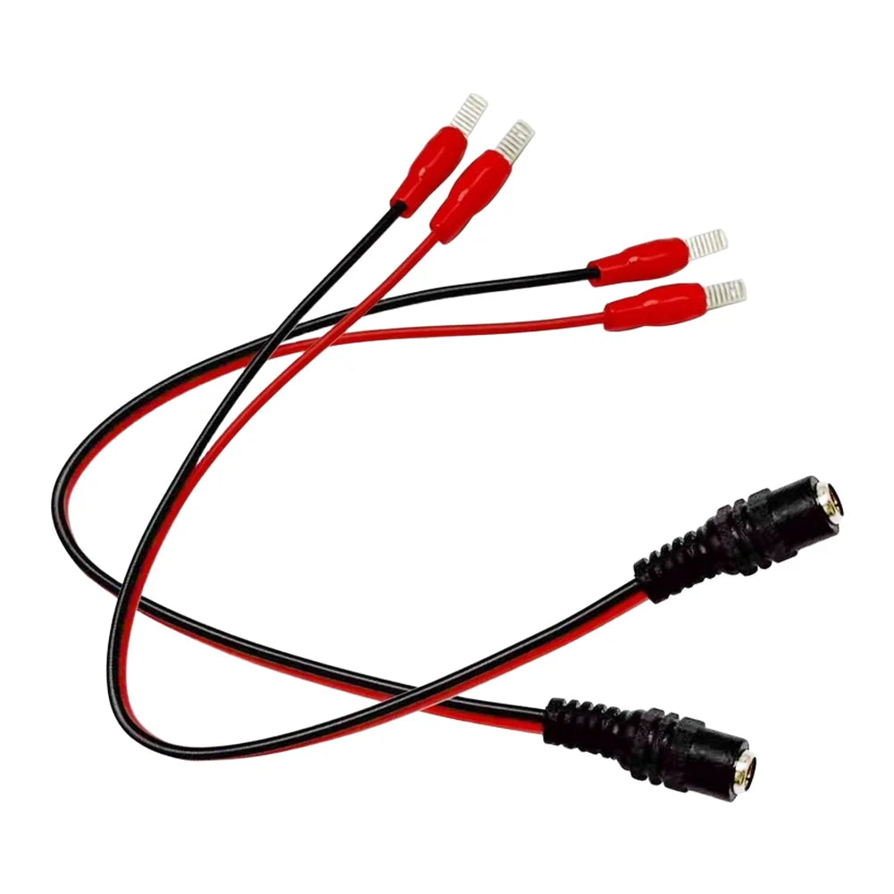 2pcs Power Tool Battery Charger Cable 5.2x2.1/5.5x2.5mm DC C