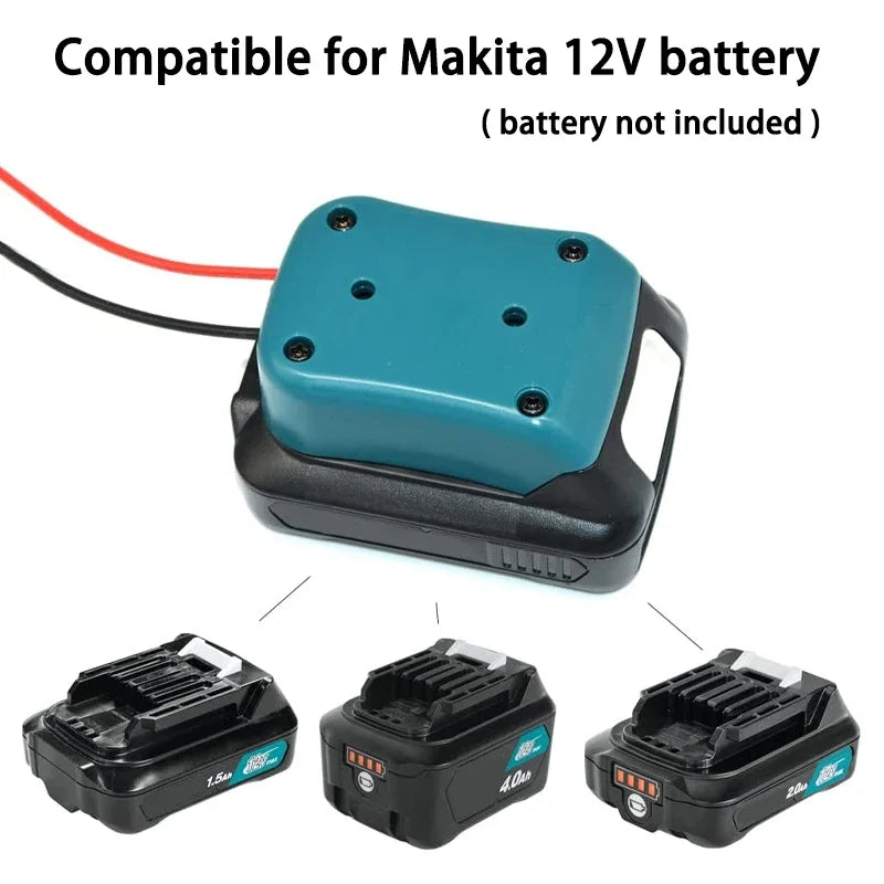For Makita 10.8V-12V Li-ion Battery DIY Adapter Dock Power C