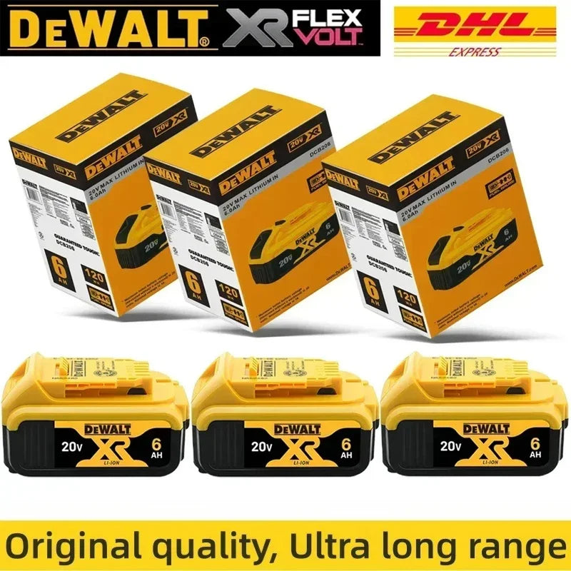 Original Dewalt 20V 6000mAh Power Tool Battery DCB206 DCB205