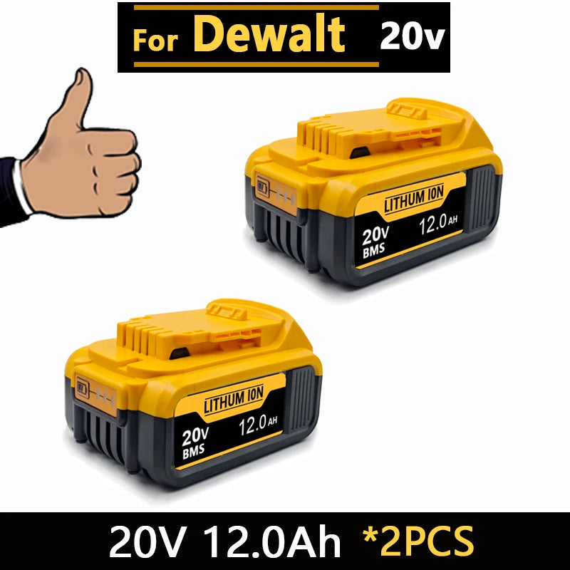 New High-Power for DEWALT 20V/60V Battery DCB200 DCB205 DCB206 Power Tool 18V Battery 3AH 8AH 12AH 18AH Batteries DCD805