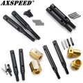 AXSPEED Metal Portal Stub Axle Drive Gear Shaft & Wheel Hex 