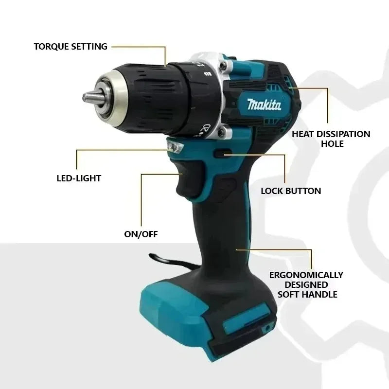 Makita Original DDF487 18V Brushless Electric Screwdriver Co