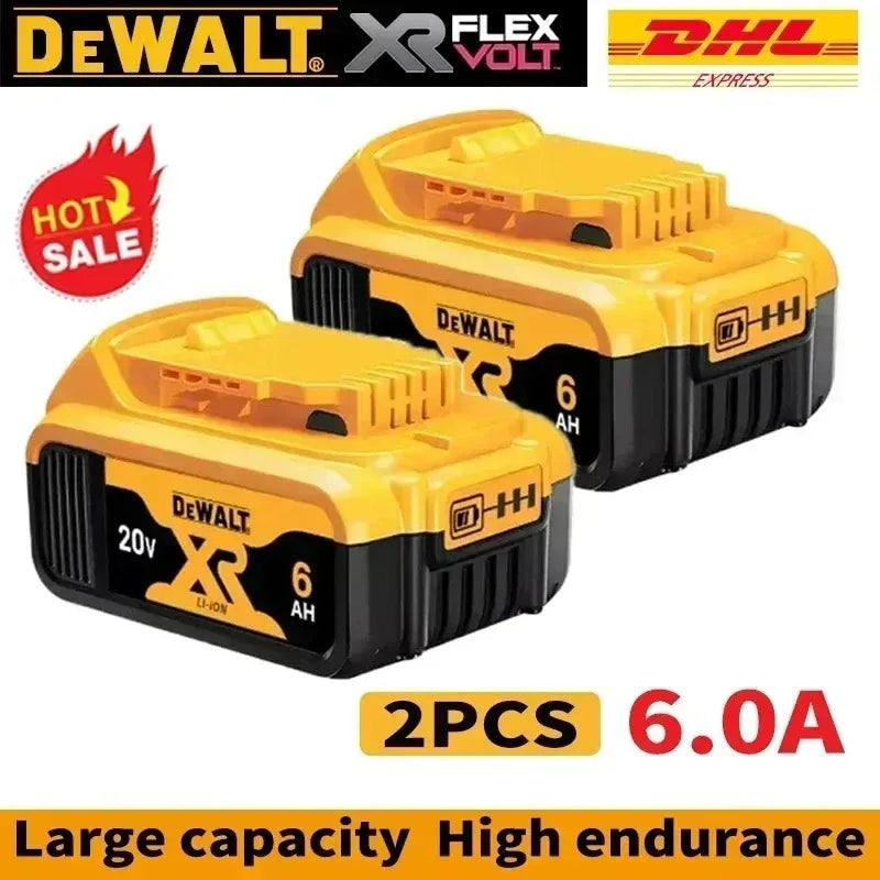 100% Authentic Dewalt 18V/20V 6.0Ah Battery Li-lon Power Tool Replacement Battery DCB200 DCB202 DCB205 DCB206 DCB209 Available