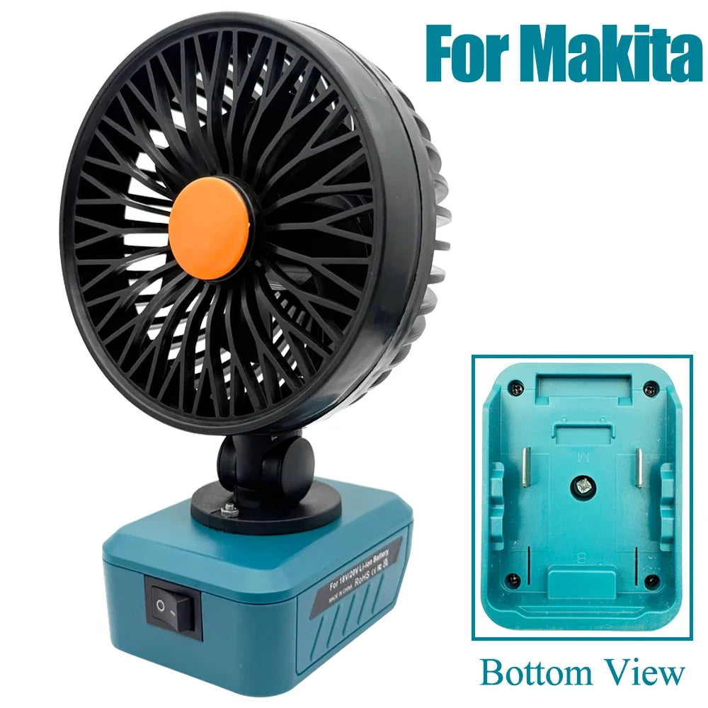 Power Tool Parts BL1830 USB TypeC Charger Power Bank Electric Fan Desktop Table Fan for Makita 18V Li-ion Battery BL1815 BL1860