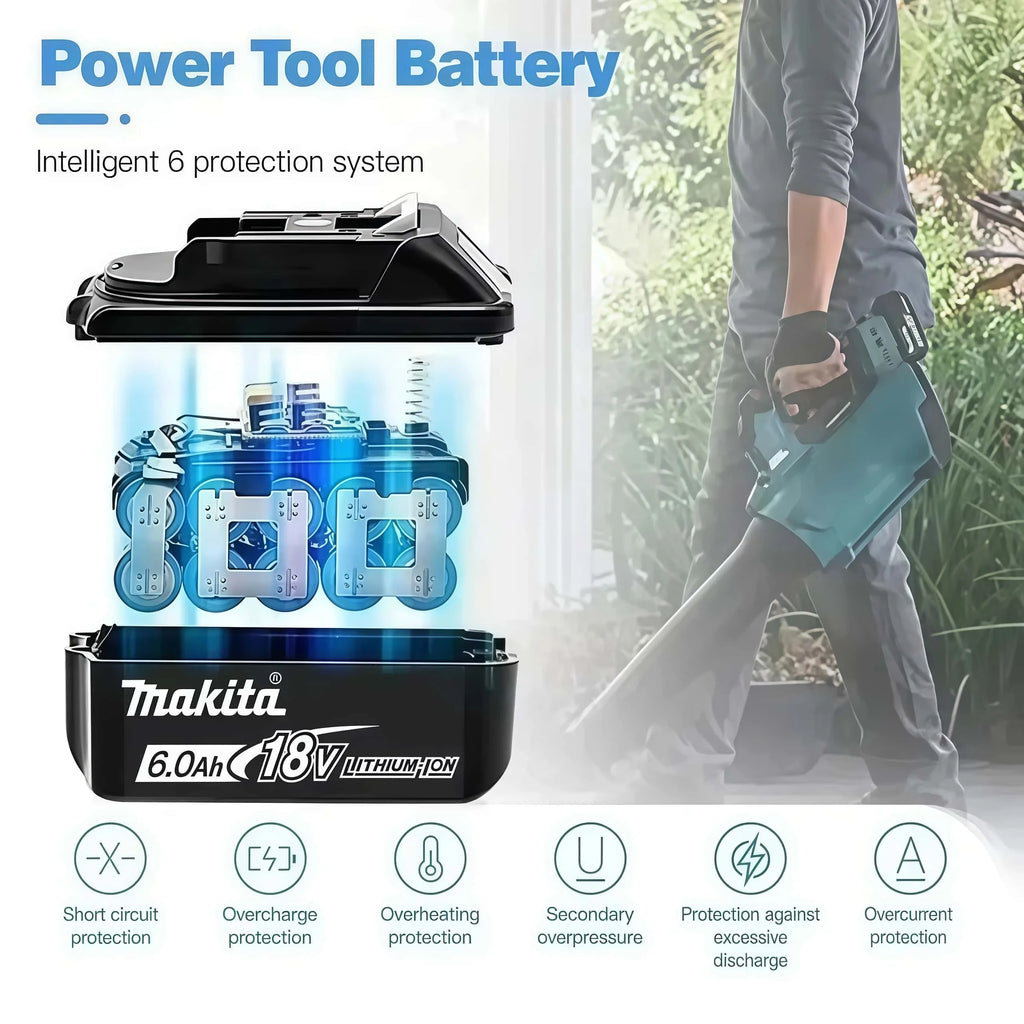 %Genuine 6AH Makita BL1860 6Ah Battery Power Tools Li-ion Re