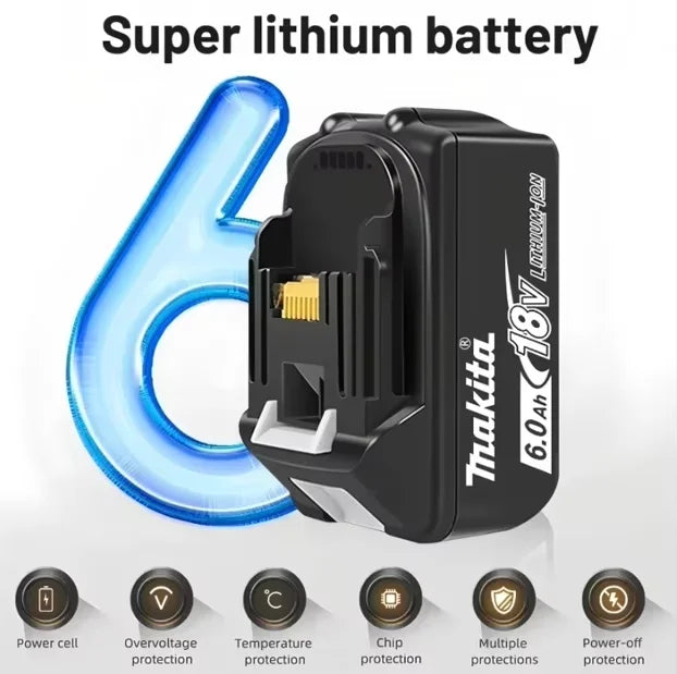 100% Original Style 18V 6.0Ah Rechargeable Battery Use Power