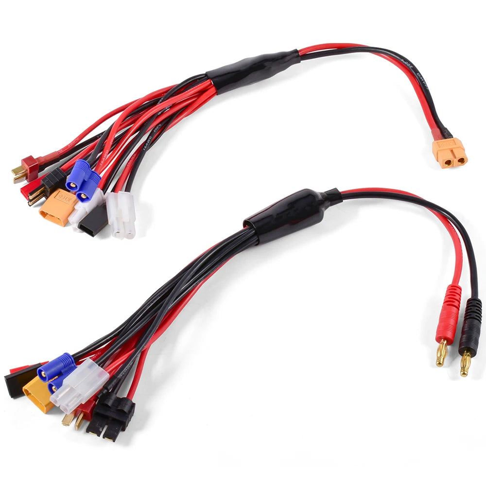 RC Charger Adapter Connector 8 In 1 Charger 4.0mm Banana/XT6