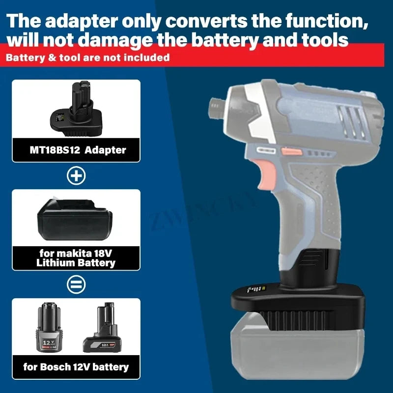 12V Battery Adapter for Bosch 12V lithium Tools Convert Comp