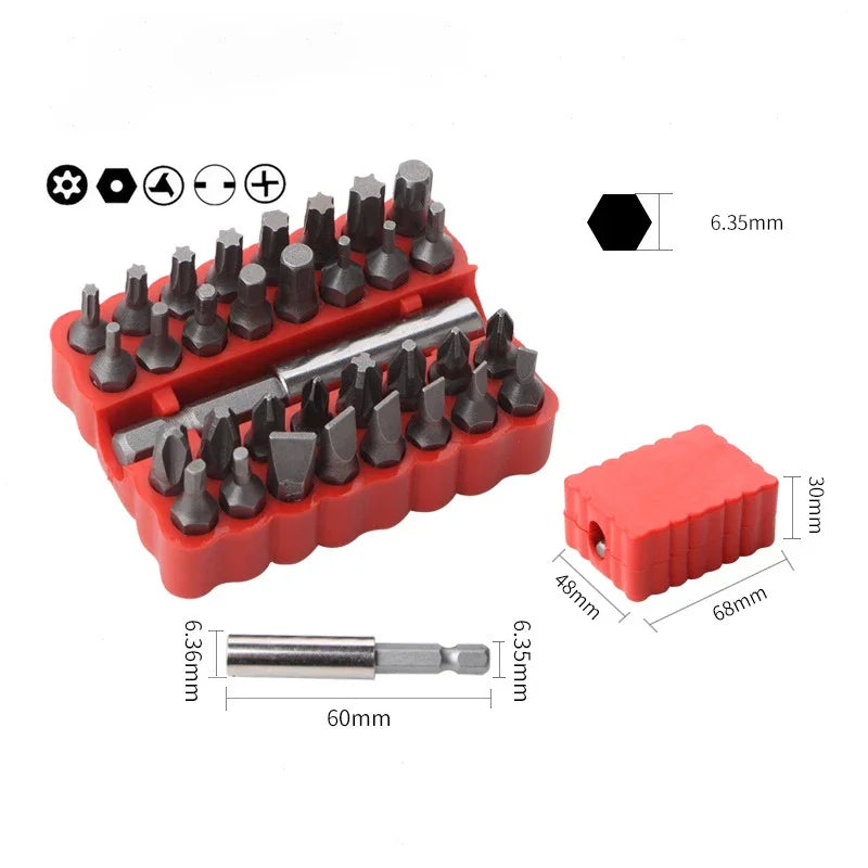33pc Professional Security Bit Set - Tamper-Proof Multi-Type