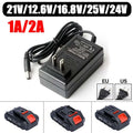 21V 12.6V 16.8V 25V 24V Lithium Battery Charger 1A 2A for 18