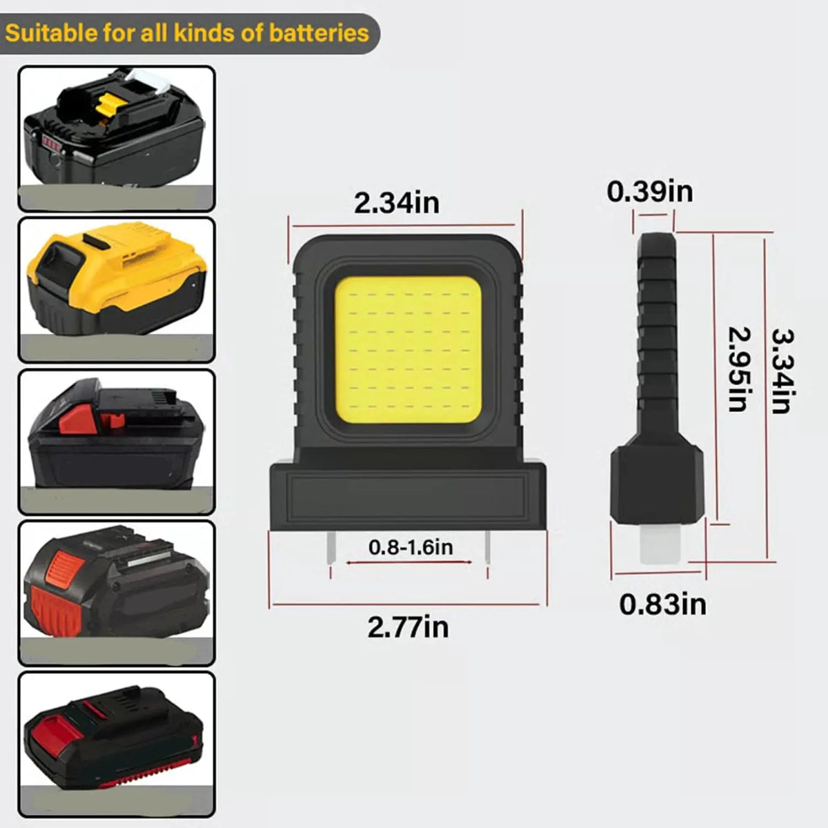 Power Tool Accessories LED Work Light for Makita for Milwauk