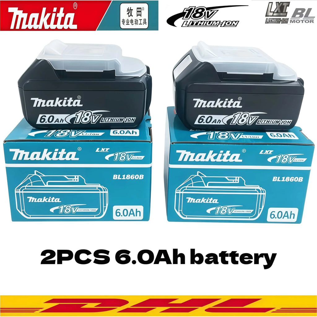 Genuine Makita 6AH BL1860B 18V Battery Power Tool Lithium-Ion Substitute LXT BL1850B BL1840B Suitable for Use with BMS18V Screw