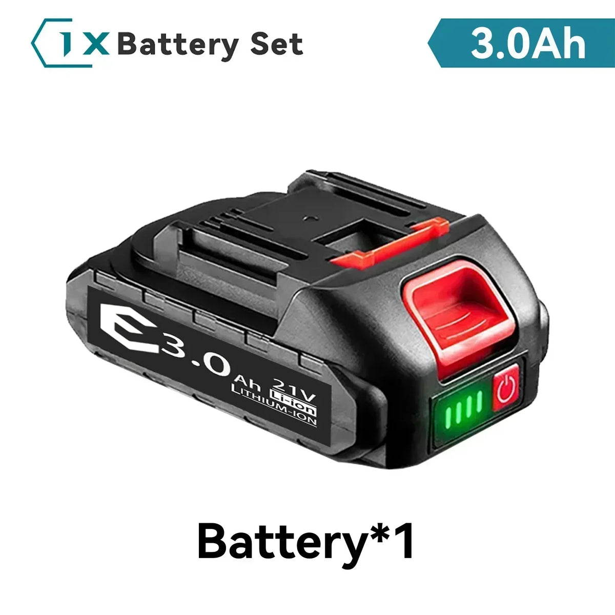 5S1P 21V Rechargeable Battery 128VF 3000mAh Lithium Ion Battery for Makita Electric Power Tool Battery EU Plug