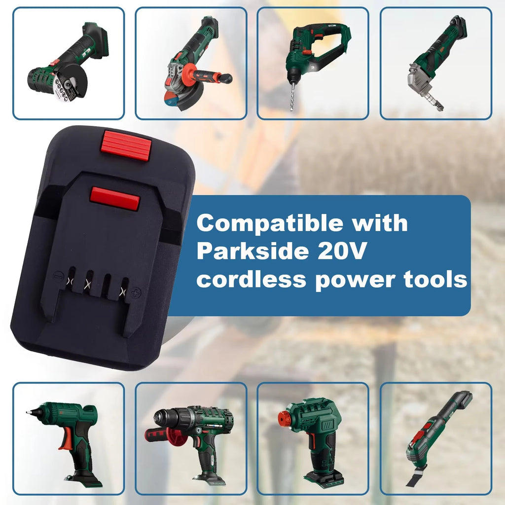 Adapter for Lidl Parkside X20V Li-ion tools TO for Milwaukee