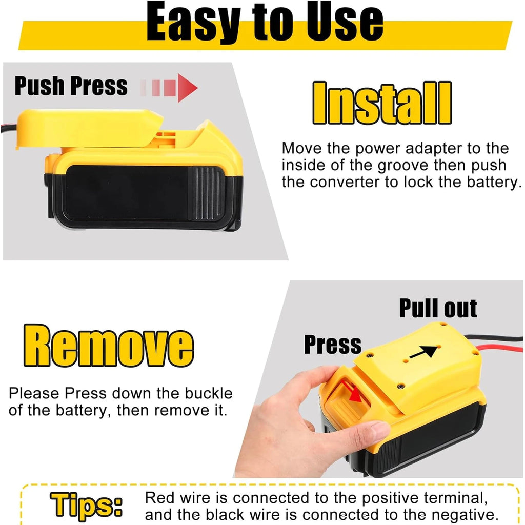 For Dewalt 18V/20V Max Battery Adapters Dock Power DIY Batte