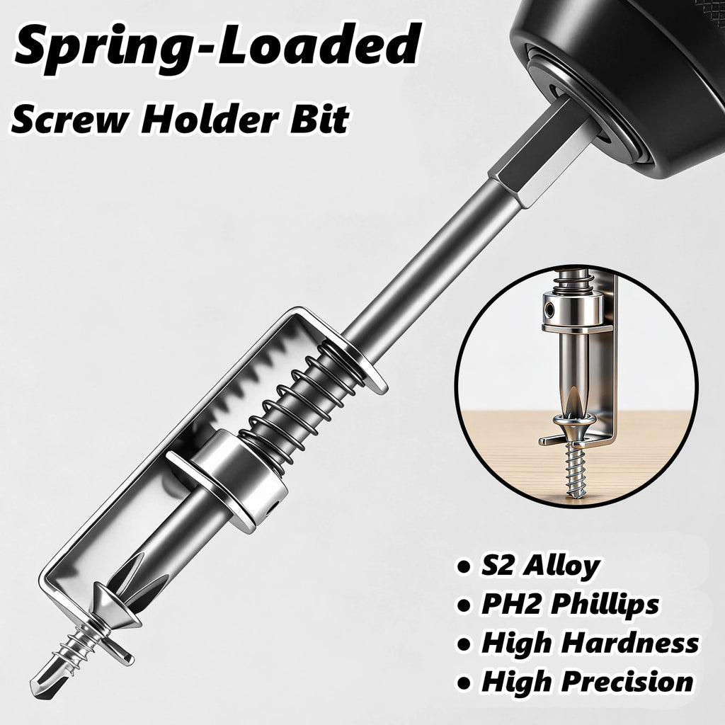 Spring-Loaded Screw Holder Drill Bit Anti-Drop Screwdriver B