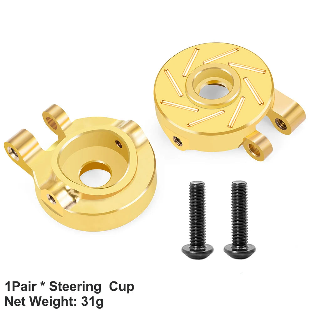 AXSPEED TRX4M Brass Weight Steering Link Blocks Knuckle Diff Cover Caster Blocks Hex Adapter for 1/18 TRX4M Upgrade Parts