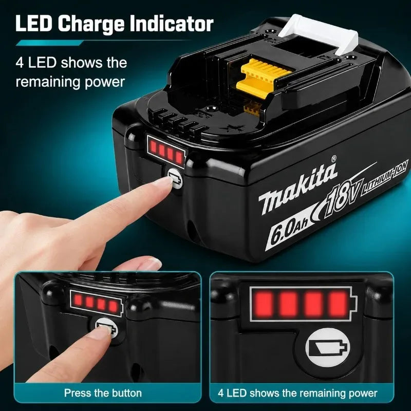 Makita 18V Battery 5Ah 6Ah 9Ah Replacement for BL1860B BL185