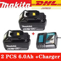 Original Makita 18V Battery Rechargeable Power Tool Makita 18V Battery Replaceable 5Ah/6Ah Battery Lithium-ion 1850 BL1860B 6A