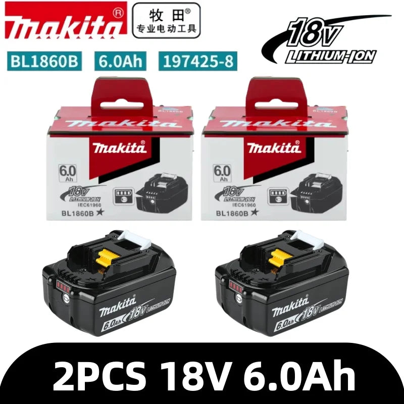 100% Original 6AH Makita BL1860 18V Battery Power Tools Li-ion Replacement LXT BL1850 BL1840 for 18V Screwdriver with BMS 18V